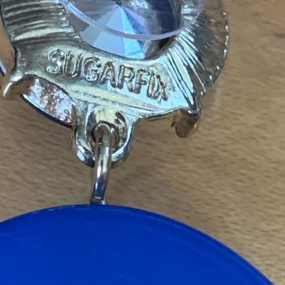 NWOT SUGARFIX by BaubleBar Blue Rhinestone Earrings - Picture 4 of 4